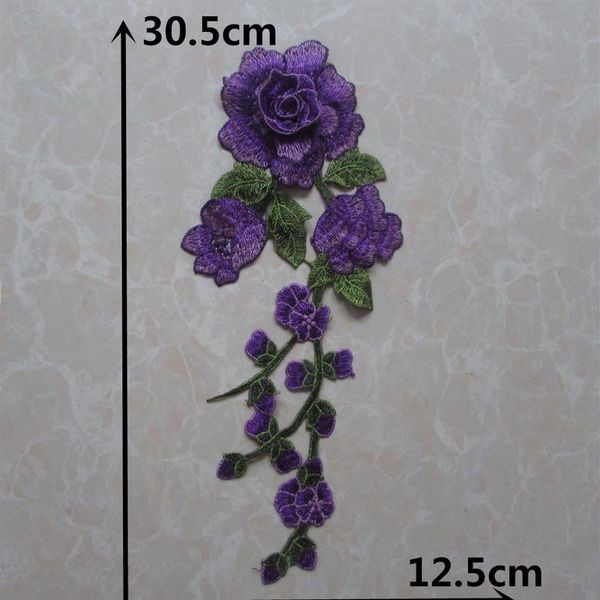 

lace fabric application laces 3d flower embroidery polyester lace collar diy sewing craft material dress accessories qylscl, Black