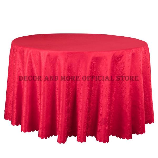 

10pcs solid red table cloth jacquard round table covers white decor wedding party l dining tablecloths square linen