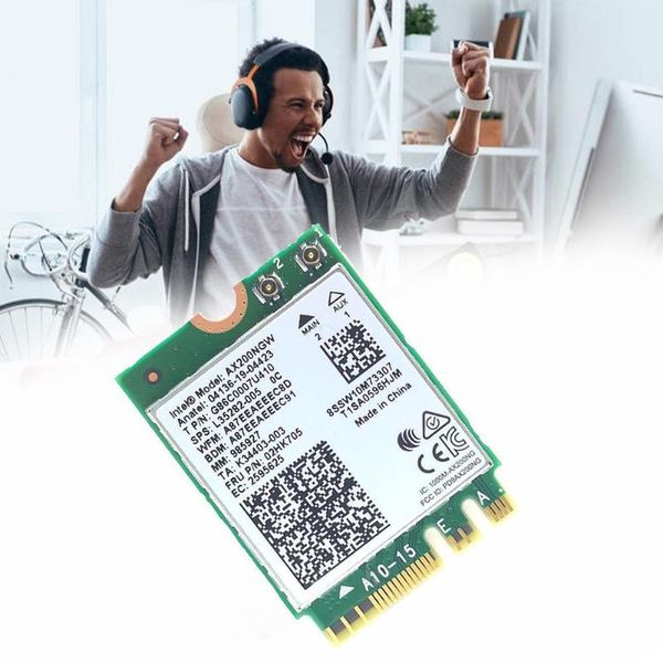 

computer cables & connectors wireless dual band 2400mbps wifi6 for intel ax200 802.11ax ngff 5.0 m.2 card ax200ngw adapter wifi 2.4g/5ghz bl