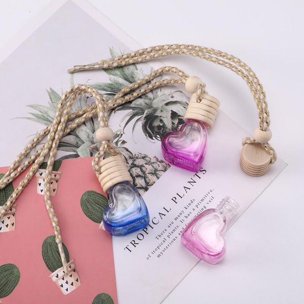 

storage bottles & jars 10/30/50pcs 5ml air freshener car perfume bottle for essential oils auto ornament car-styling pendant