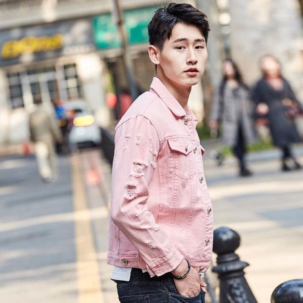 

men's jackets cowboy abrade men jacket loose short winter single breasted harajuku clothing, Black;brown