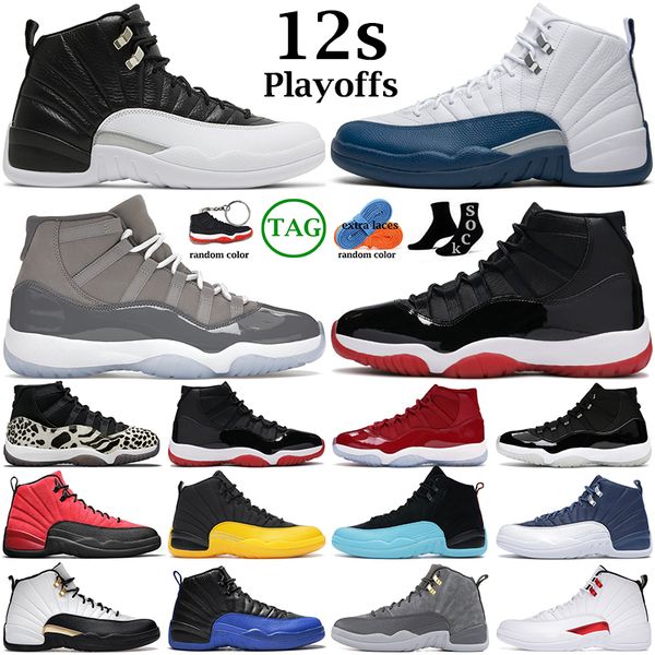 

men women basketball shoes 12s 12 playoffs royalty taxi reverse flu game the master university gold 11s cool grey legend blue mens trainers