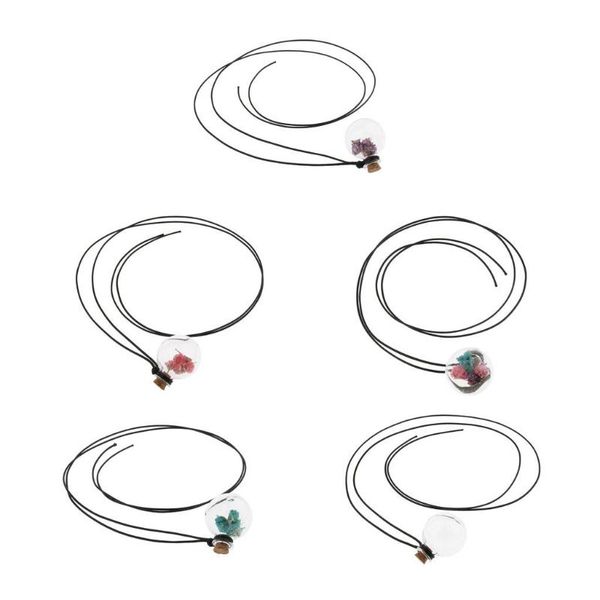 

storage bottles & jars 5ml glass bottle pendant essential oil diffuser vials for car or home