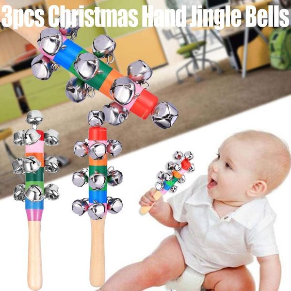 

small animal supplies year 2021 christmas hand jingle bells sleigh decoration musical instrument decorations xmas