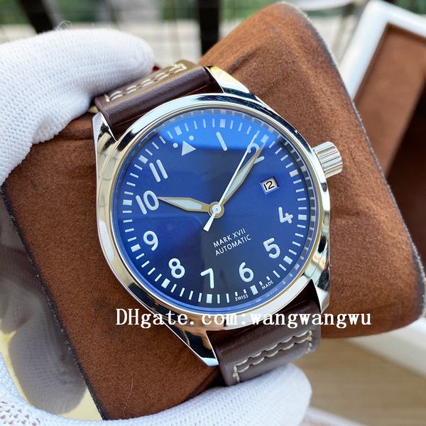 

2021 big pilot classic mark xvii men watches spitfire leather joker international wristwatches pilots gun mens watch d1053