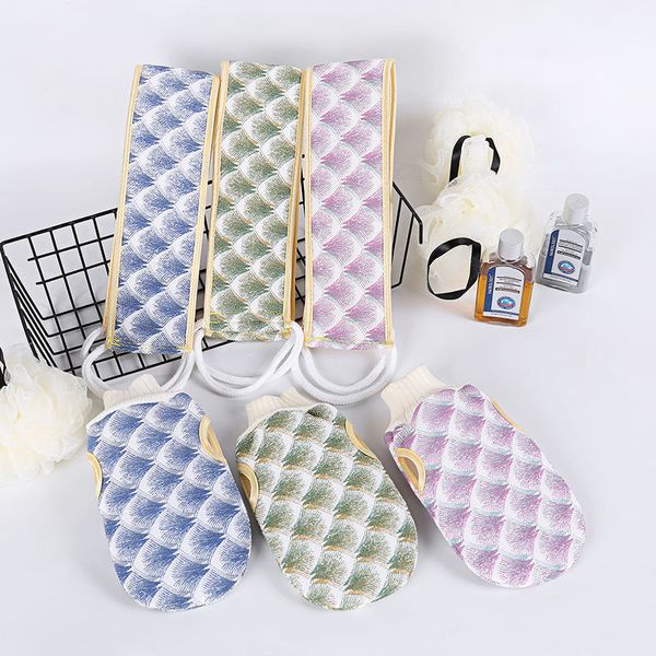 

selling scrubber scaly body clean exfoliating back cleaning body massage three-piece set