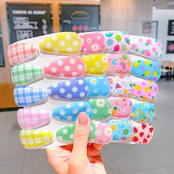 

hair accessories 5pc/set lovely children's clip for girls baby small bb hairpin headwear girl snap clips, Slivery;white