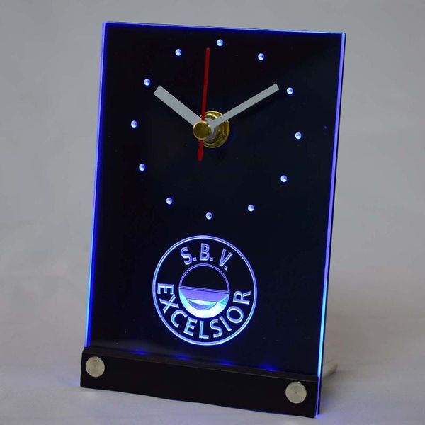 

wall clocks tnc1022 s.b.v. excelsior dutch eredivisie football 3d led table desk clock