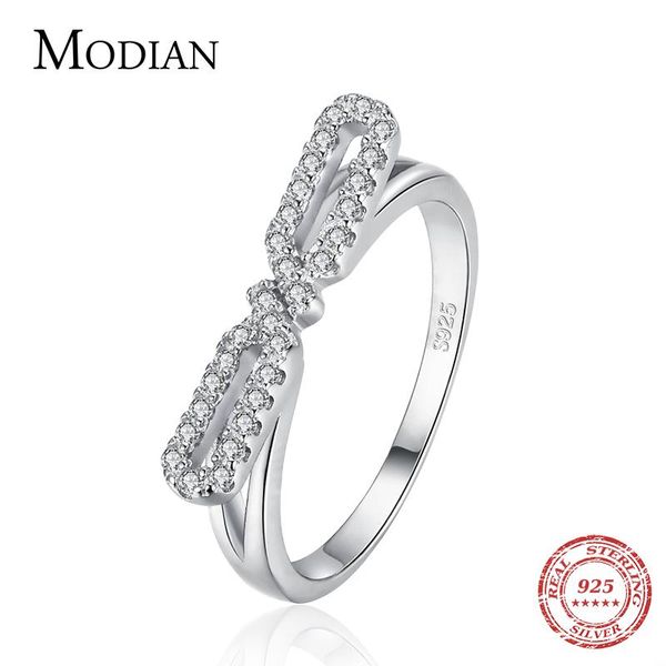 

cluster rings modian 100% real 925 sterling silver geometric fashion finger for women sparkling clear cz brand fine accessories jewelry, Golden;silver