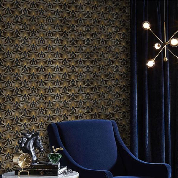 

blue peacock feather furniture decal wallpaper living room adhesive wall paper waterproof wall sticker for modern room