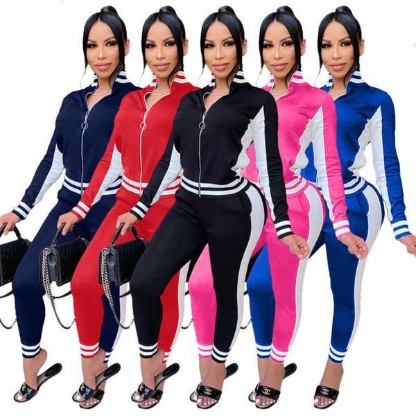 

fashion leisure sports suit zipper x9269 2-piece autumn, Gray