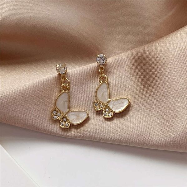 

temperament simple small micro inlaid earrings women fairy high-grade