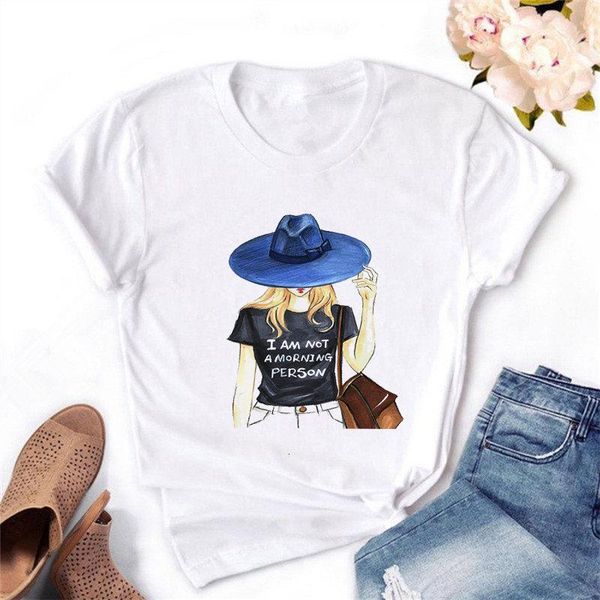 

women t shirt 90s harajuku tshirt short sleeve girls t-shirt graphic tee shirts vogue print female streetwear camiseta mujer, White