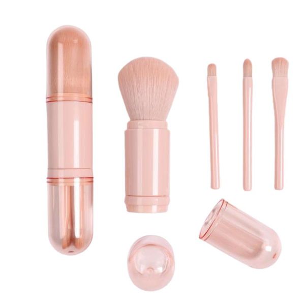 

makeup brushes portable 4 in 1 travel eyeshadow lip cosmetics brush for face