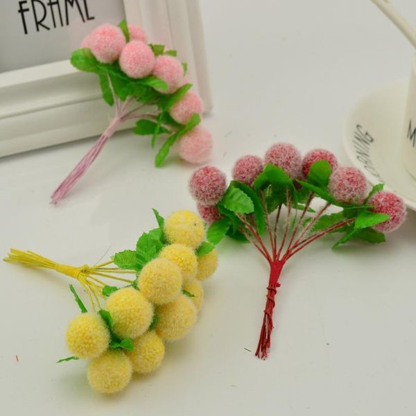 

6pcs artificial flowers for home garden wedding decoration diy wreath gift scrapbooking craft simulation pomp jllqqr