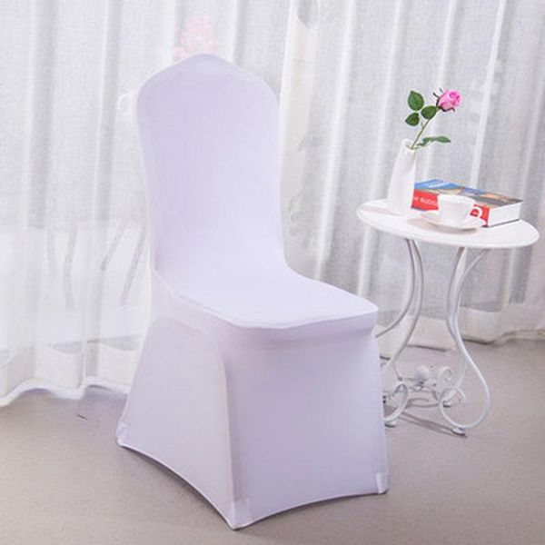 

chair covers 1 pcs white universal stretch spandex cover lycra polyester fabric wedding banquet party el dining