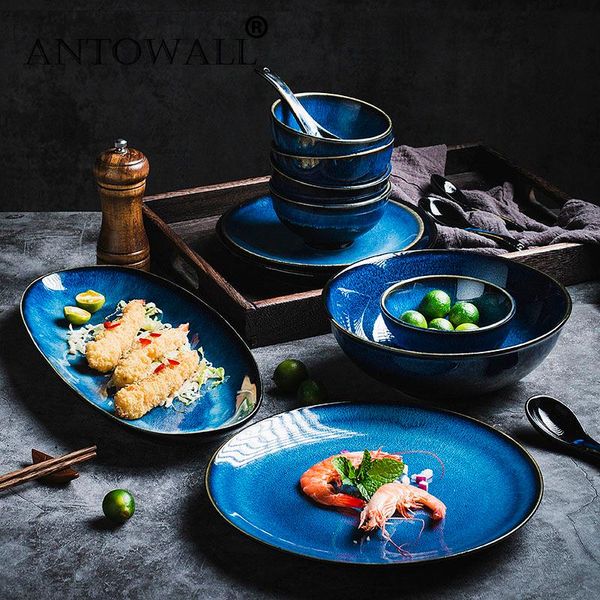 

dishes & plates antowall nordic ceramic western deep plate round dish soup creative baking rice salad large home