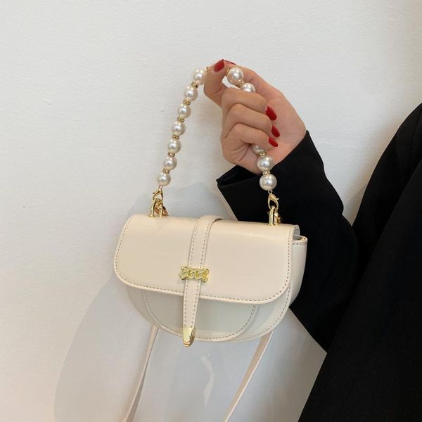 

evening bags 2021 trendy fashion one-shoulder messenger bag western style all-match semi-circular saddle chain female