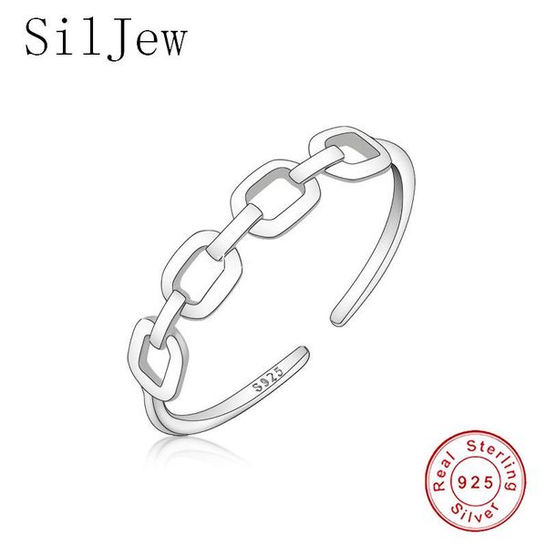 

cluster rings siljew real 925 sterling silver opening resizable ring for fashion women trendy cute fine jewelry minimalist accessories, Golden;silver