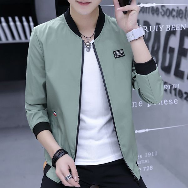

men's casual coat in spring and autumn student's versatile youth handsome short baseball jacket fashion thin top, Black;brown