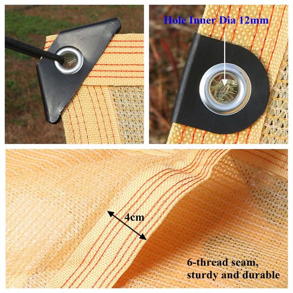 

shade beige anti-uv hdpe sunshade net car shed sunscreen swimming pool cover succulent plant shading pet house shadow awning cloth