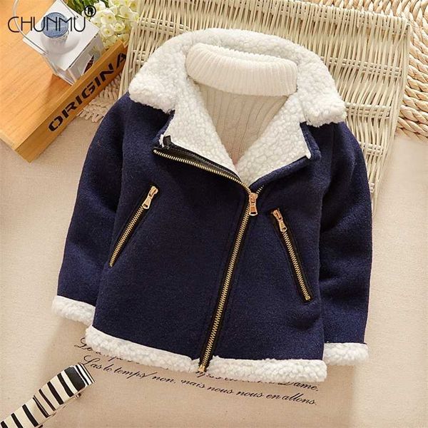 Criança crianças jaqueta jaqueta bebê menino manga longa lã casaco quente outono inverno bebê meninas jeans bebê outerwear roupas 211023