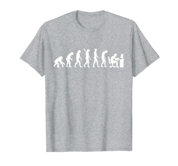 

evolution office worker t-shirt, White;black
