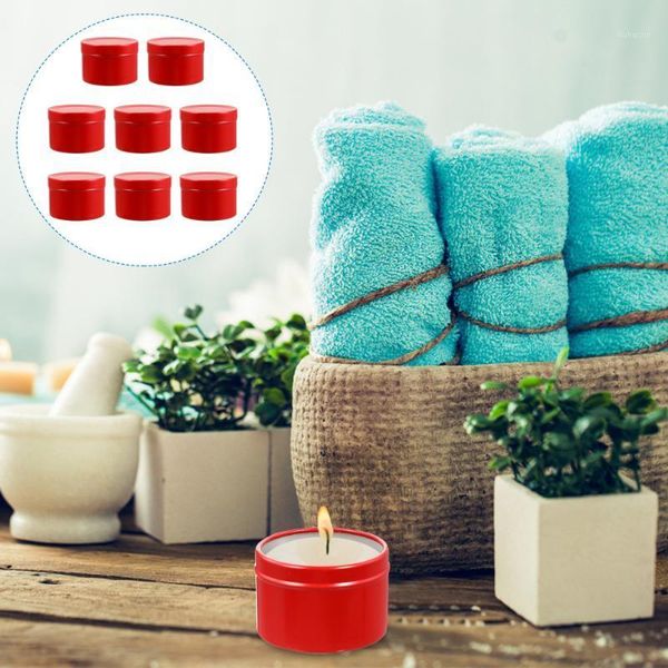 

storage bottles & jars 8pcs round aluminum boxes multipurpose containers