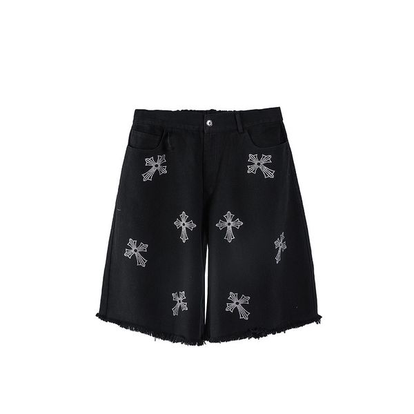 

crosin high street cross ironing shorts loose straight capris, White;black