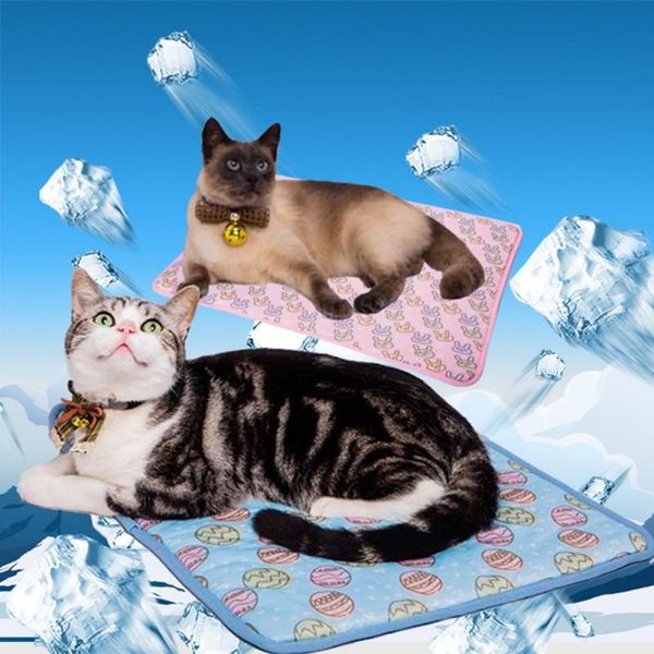 

kennels & pens cooling mat pad for dogs cats ice silk blanket cushion kennel/sofa/bed/floor/car seats 1