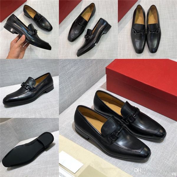 

bs autumn formal shoes genuine leather handmade black wine red mens loafers fashion man luxury dress shoes wedding pointed party footwear 22