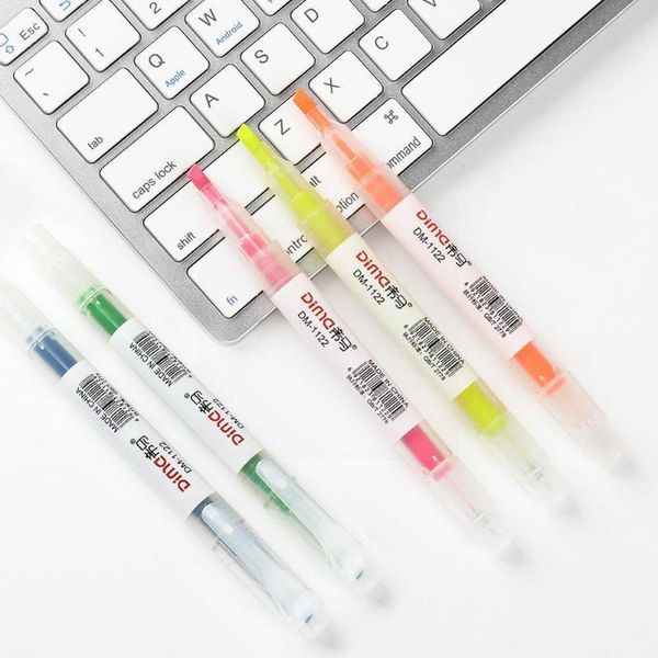 

highlighters 5pcs/set of double-headed highlighter art markers marker supplies v9d3, Black;red