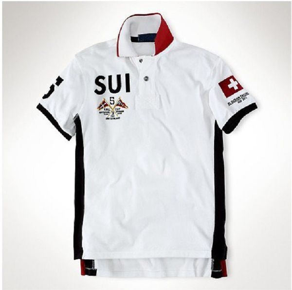 US Außenhandel Sommer Neue Herren Polos Shirt Stehkragen Kurzarm T-Shirt Herren Swiss Sailing T-Shirt Herren S-5XL