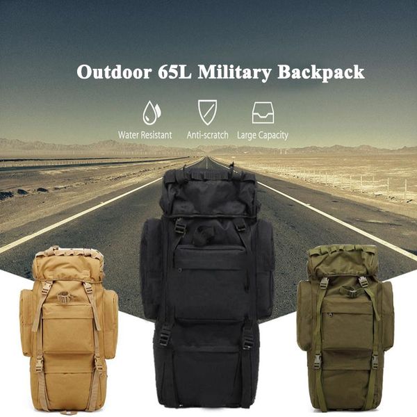 

stuff sacks waterproof 65l outdoor military backpack tactical hunting bags rifle gun trekking hiking traveling bag