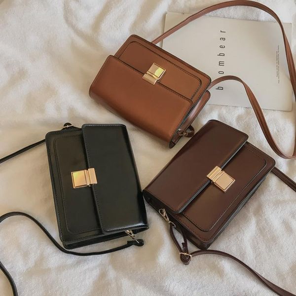 

evening bags crossbody 2021 texture versatile one-shoulder simple fashion messenger small square tricolor female travel bag