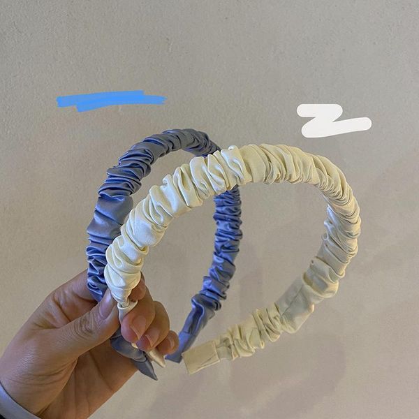 

hair clips & barrettes accessories wrinkled headband women candy solid color wide-brim knotted face wash hairband headbands girl band, Golden;silver