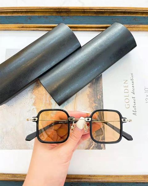 

fashion sunglasses frames brand design titanium glasses frame men women retro square prescription eyeglasses myopia optical eyewear oculos d, Black