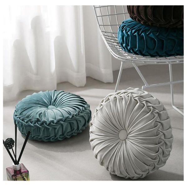 

cushion/decorative pillow 35cm round chair cushion pp cotton pumpkin shape seat pad for patio home car office floor memory foam tatami