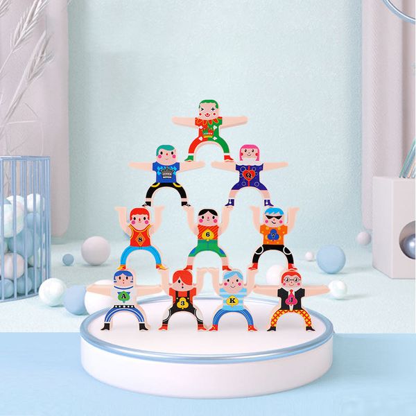 

children's hercules small stack high the toys of diediele human pyramid parent child building blocks decompression toys