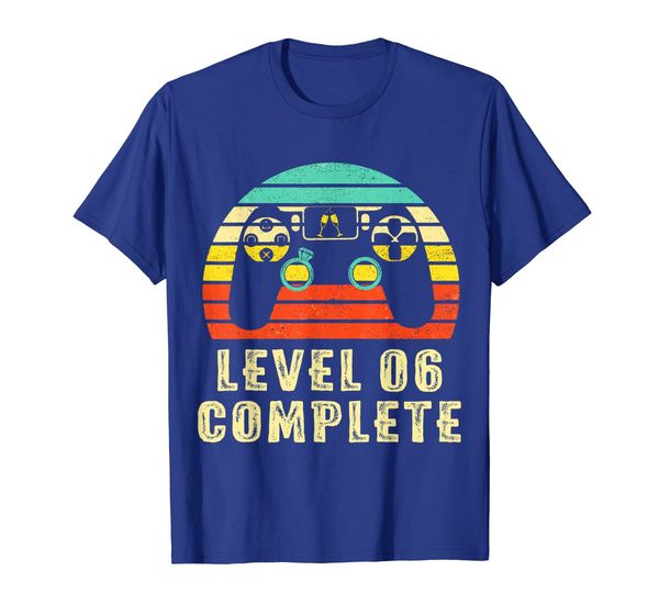 

level 6 complete vintage t-shirt celebrate 6th wedding gift, White;black