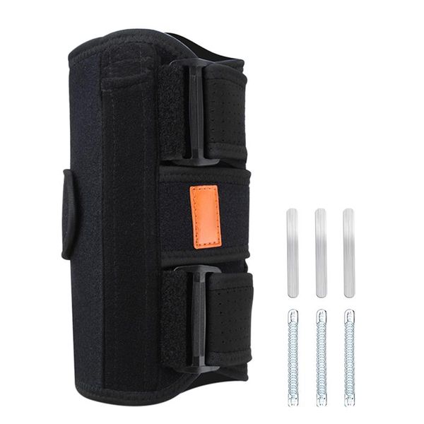 

elbow & knee pads prevent excessive bending brace protector stabilizer cubital tunnel neoprene for tendonitis sprain adjustable strap sports, Black;gray