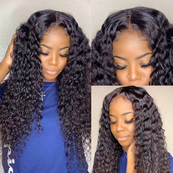 

human hair wigs lace front brazilian malaysian indian curly hair silk base wig remy virgin hair lace front wigs for black women, Black;brown
