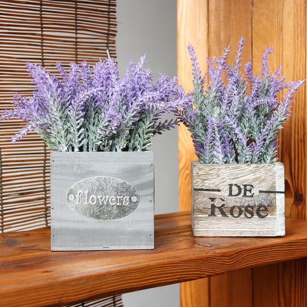 

decorative flowers & wreaths artificial plants grasses lavender wooden pot bonsai plant eucalyptus nordic home decoration indie room table a