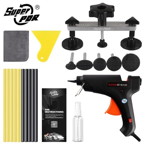 

professional hand tool sets super pdr car paintless dent repair black puller bridge glue gun sticks for auto removal kit hail