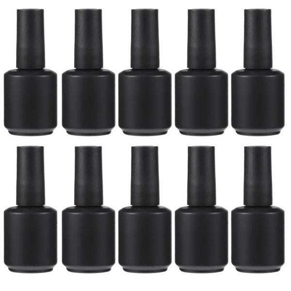 

10pcs cylindrical empty nail polish bottle glass nail varnish bottles for salon