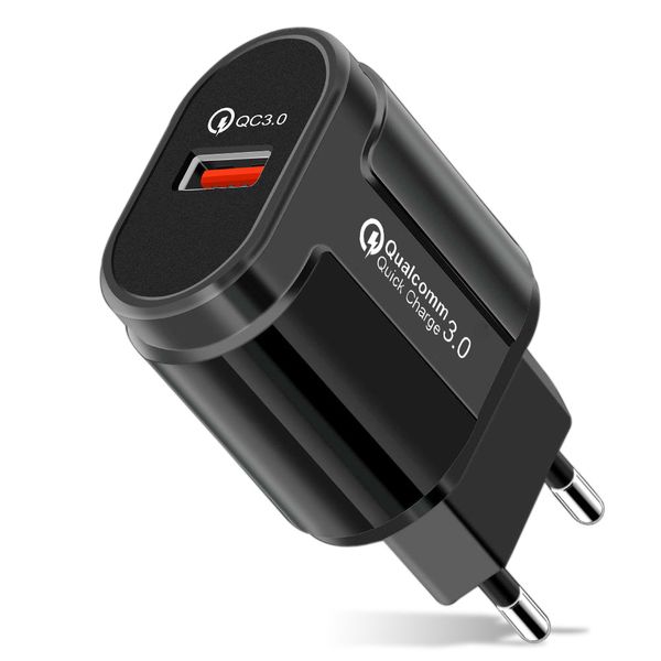 Handy-Ladegeräte Quick Charge 3.0 18 W 3 A USB-Wandladegerät für Galaxy S9/S8/Edge/Plus Note 8/7 LG G4 HTC One A9/M9 Nexus 9