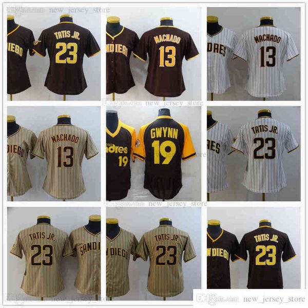 

2022 Man Women Youth Kids Stitched Baseball Manny 13 Machado Jerseys 19 Tony 23 Fernando Gwynn Tatis Jr White Brown Jersey Size S-XXXL, Youth size s-xl