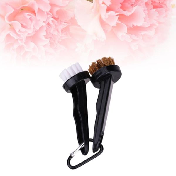 

golf training aids club brush pp and wire bristles round head professional cleaner (10.5x1cm)