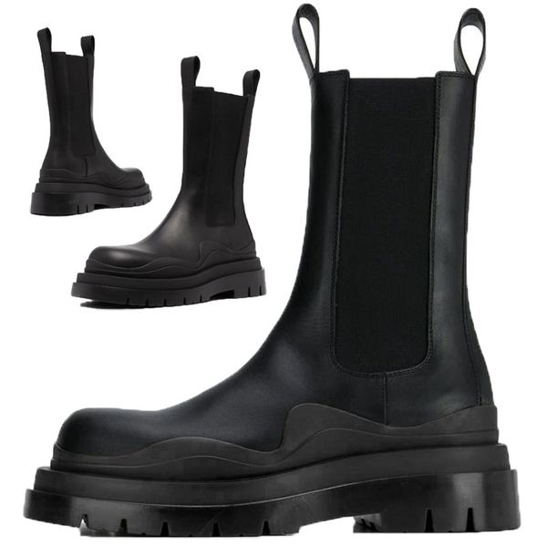 

2021 new black soles bottega-booties tire boots man women platform chunky boot lady boot luxury designer women boots mid-calf designer boots