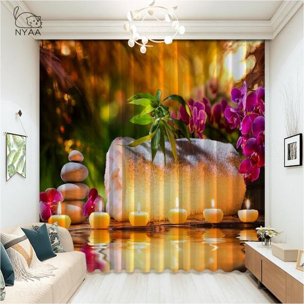 

curtain & drapes green natural asian bamboo garden curtains for living room pastoral car blackout bathroom micro shading